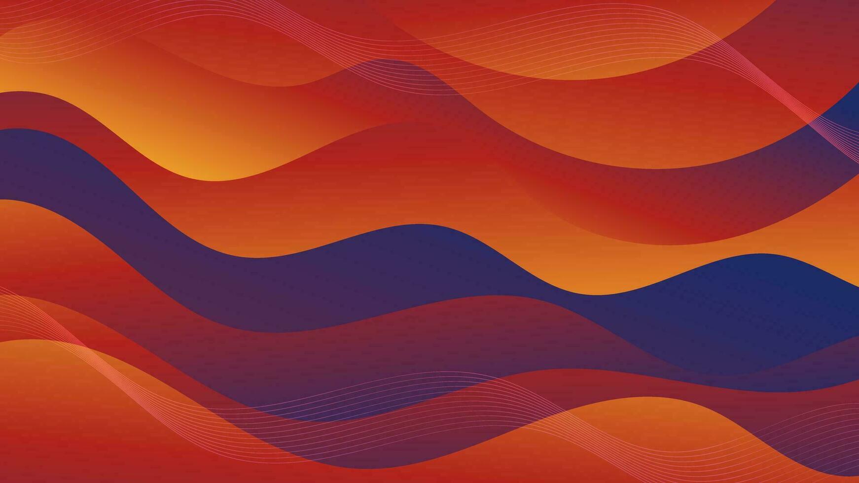 abstrakt röd orange bakgrund med vågig former. strömmande och kurvig former. detta tillgång är lämplig för hemsida bakgrunder, flygblad, affischer, och digital konst projekt. vektor