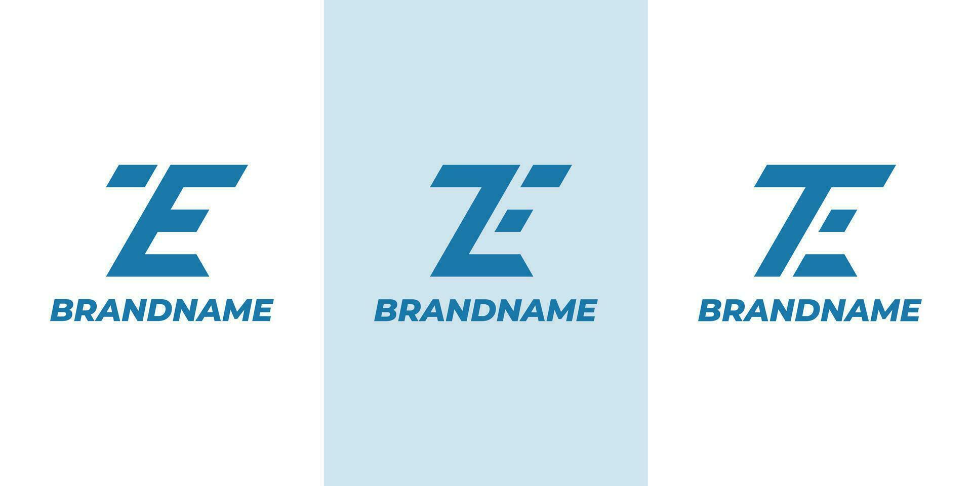 modern Brief te oder z Monogramm Logo, geeignet zum Geschäft mit te, und, ze, oder ez Initialen vektor