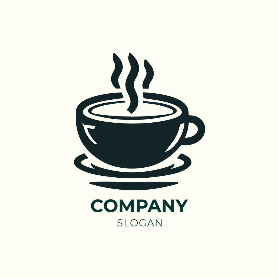 upphöjande kaffe affär logotyp med stil vektor
