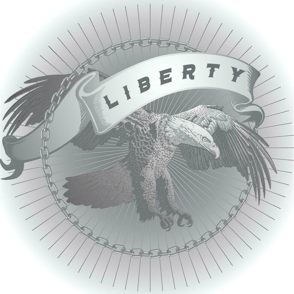amerikanisch Adler Emblem von Freiheit vektor