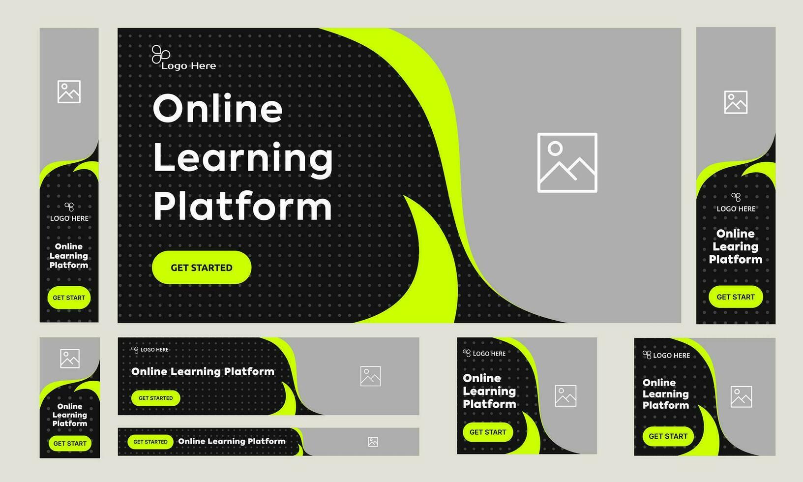Vektor online Lernen Dienstleistungen Netz einstellen Banner Design zum Sozial Medien Post, Bildung Plattform bündeln Banner Design, völlig editierbar Vektor eps 10 Datei Format