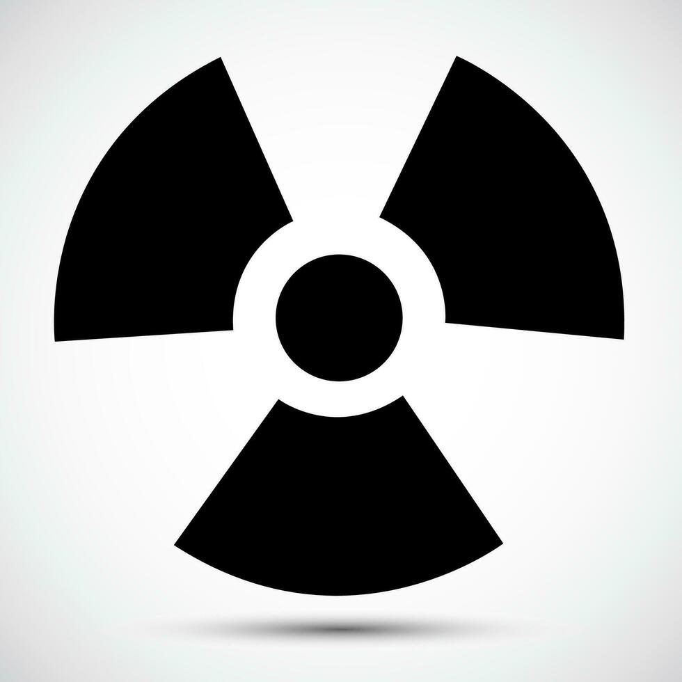 Strahlungsschwarzes Symbol lokalisiert auf weißem Hintergrund vektor
