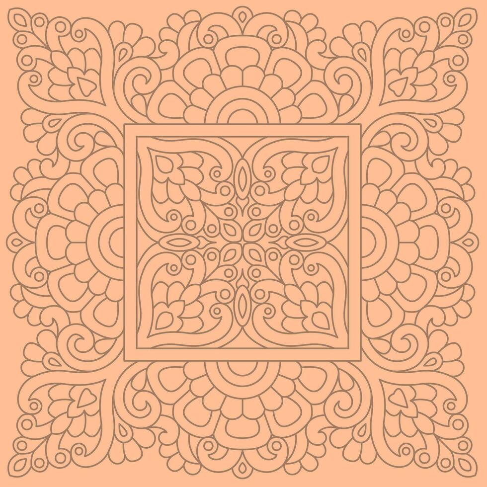 abstrakt minimal geometrisch Hintergrund mit Ornament, Mandala. vektor