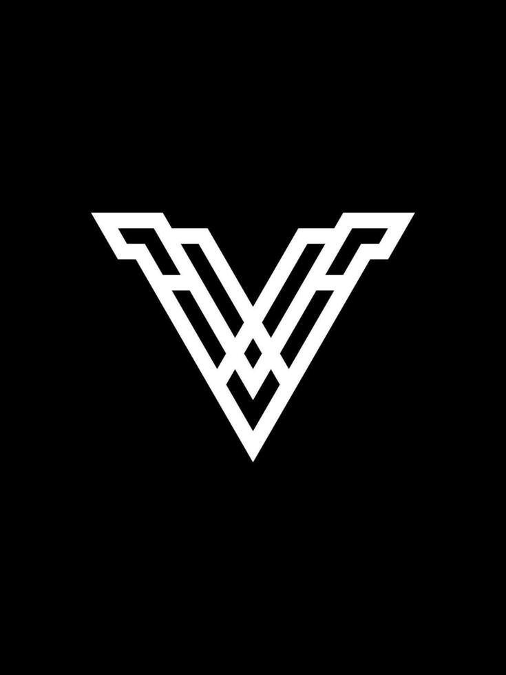 v Monogramm Logo Vorlage vektor
