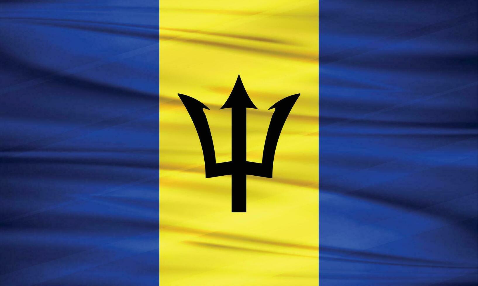Illustration von Barbados Flagge und editierbar Vektor von Barbados Land Flagge