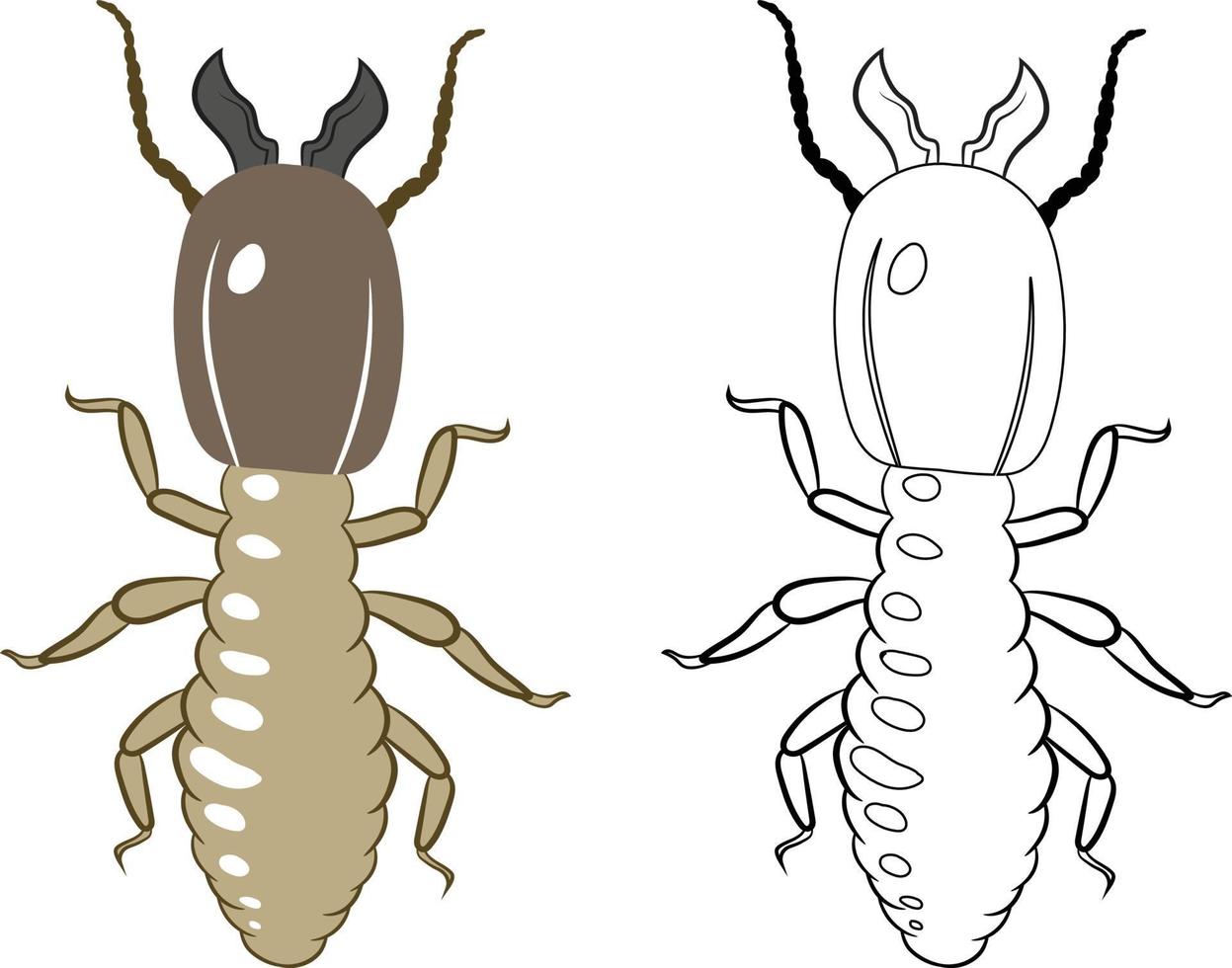 Holz-Termite Insekt 2D-Vektor-Clipart vektor