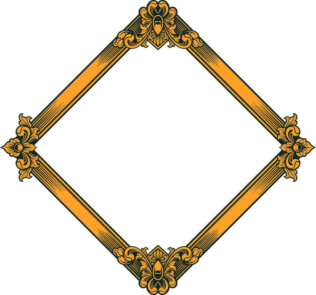 Vektor Platz Rahmen mit Ornament Illustration