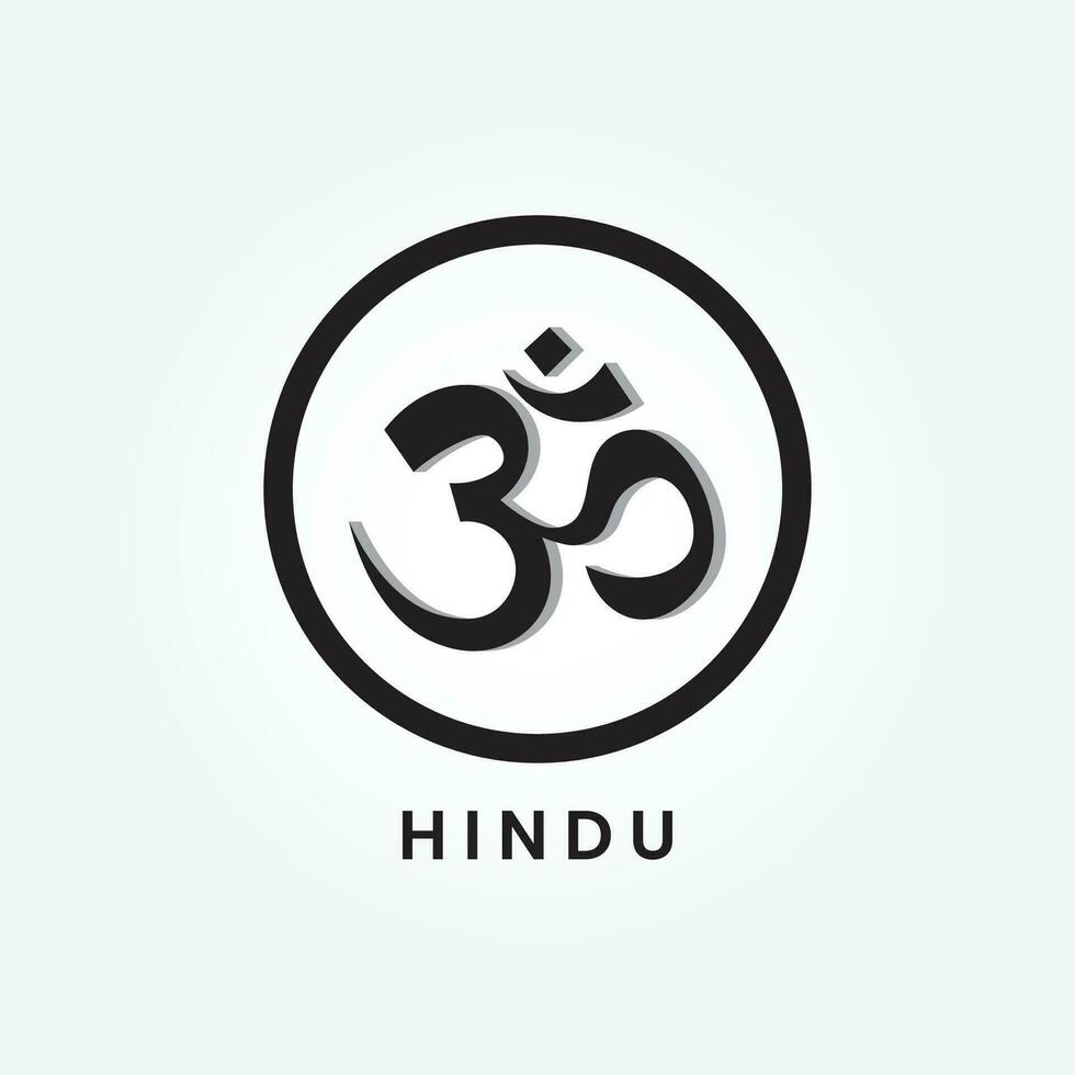 hinduism religion symbol logotyp vektor illustration