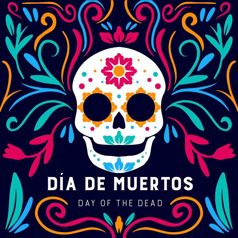 vektor dia de muertos. dagen för de döda illustrationen