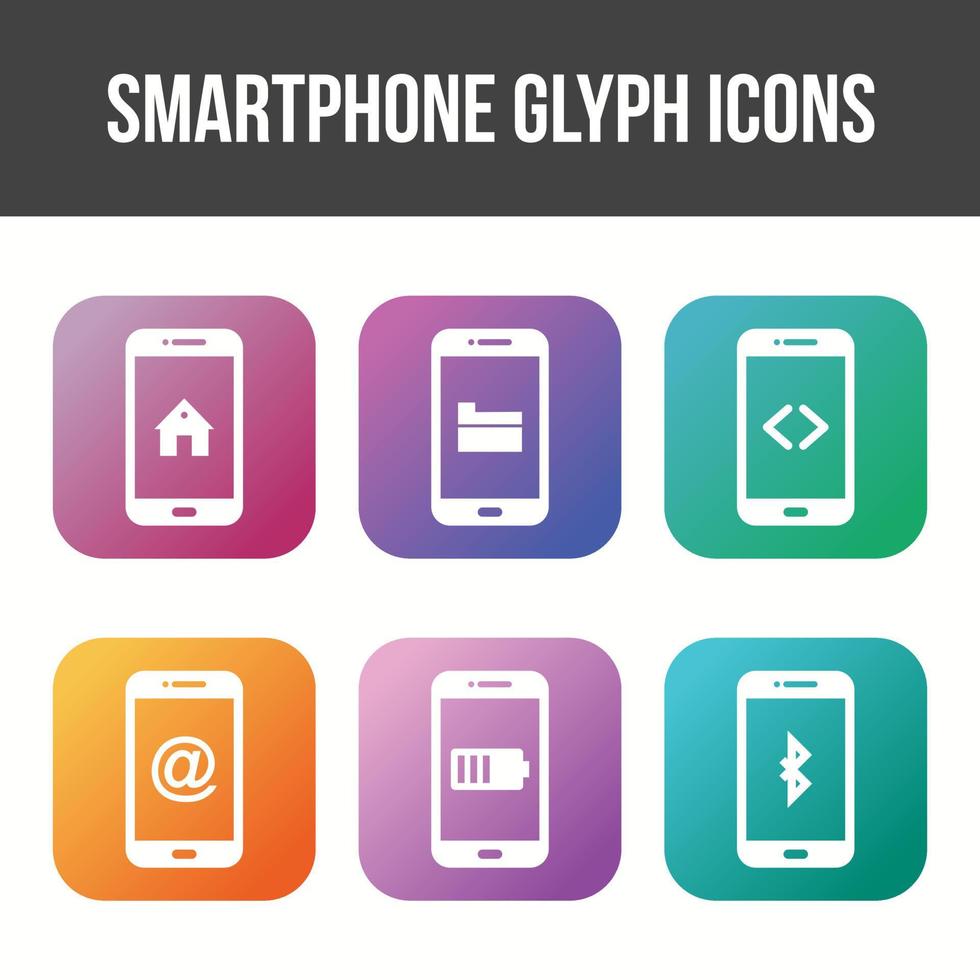 Smartphone- und mobile Apps-Vektor-Icon-Set vektor