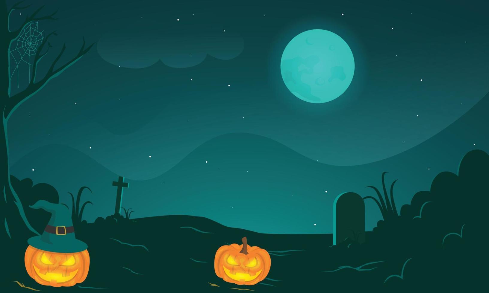 Hand gezeichnete Halloween-Hintergrundillustration vektor