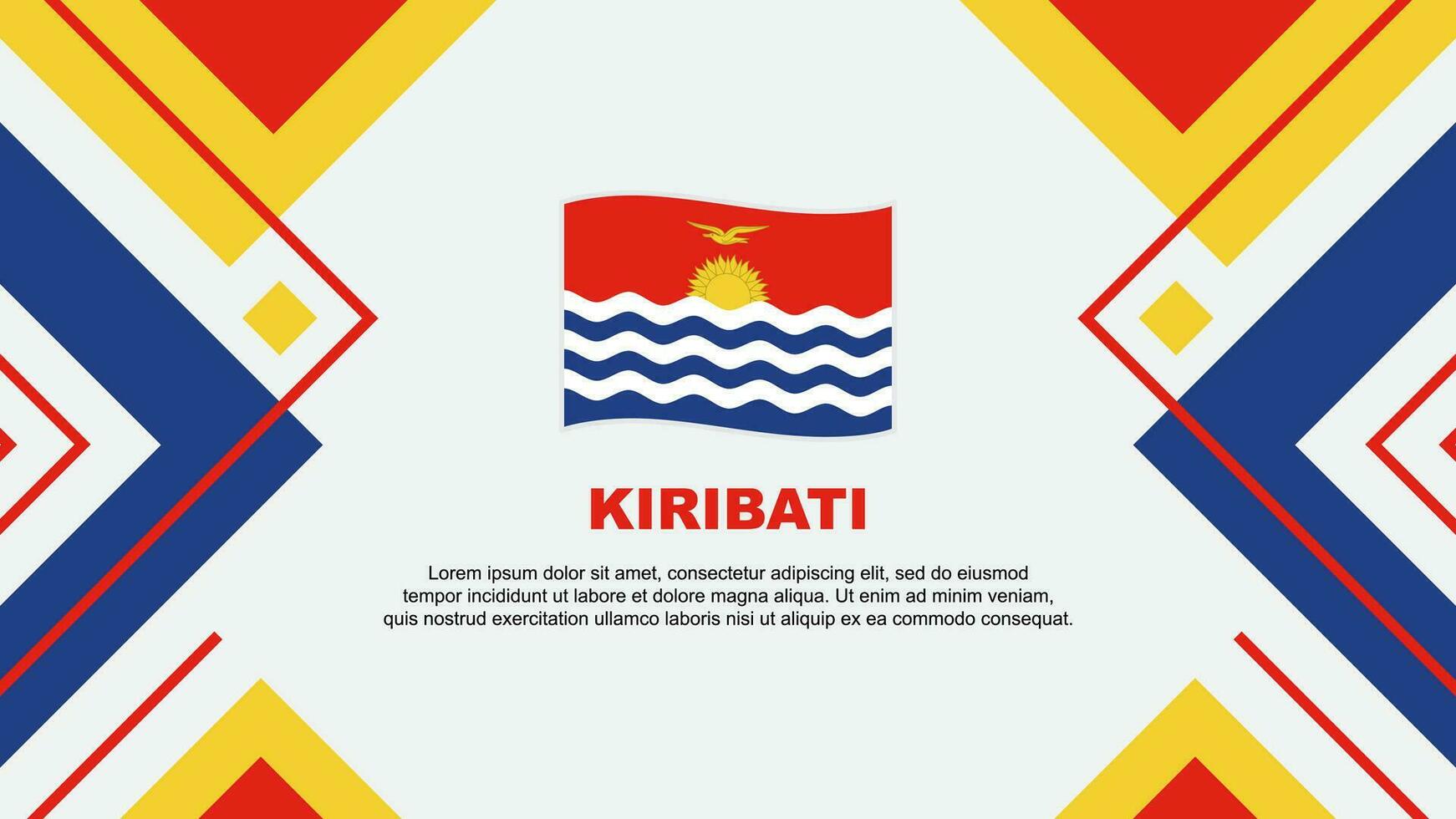 kiribati Flagge abstrakt Hintergrund Design Vorlage. kiribati Unabhängigkeit Tag Banner Hintergrund Vektor Illustration. kiribati Illustration