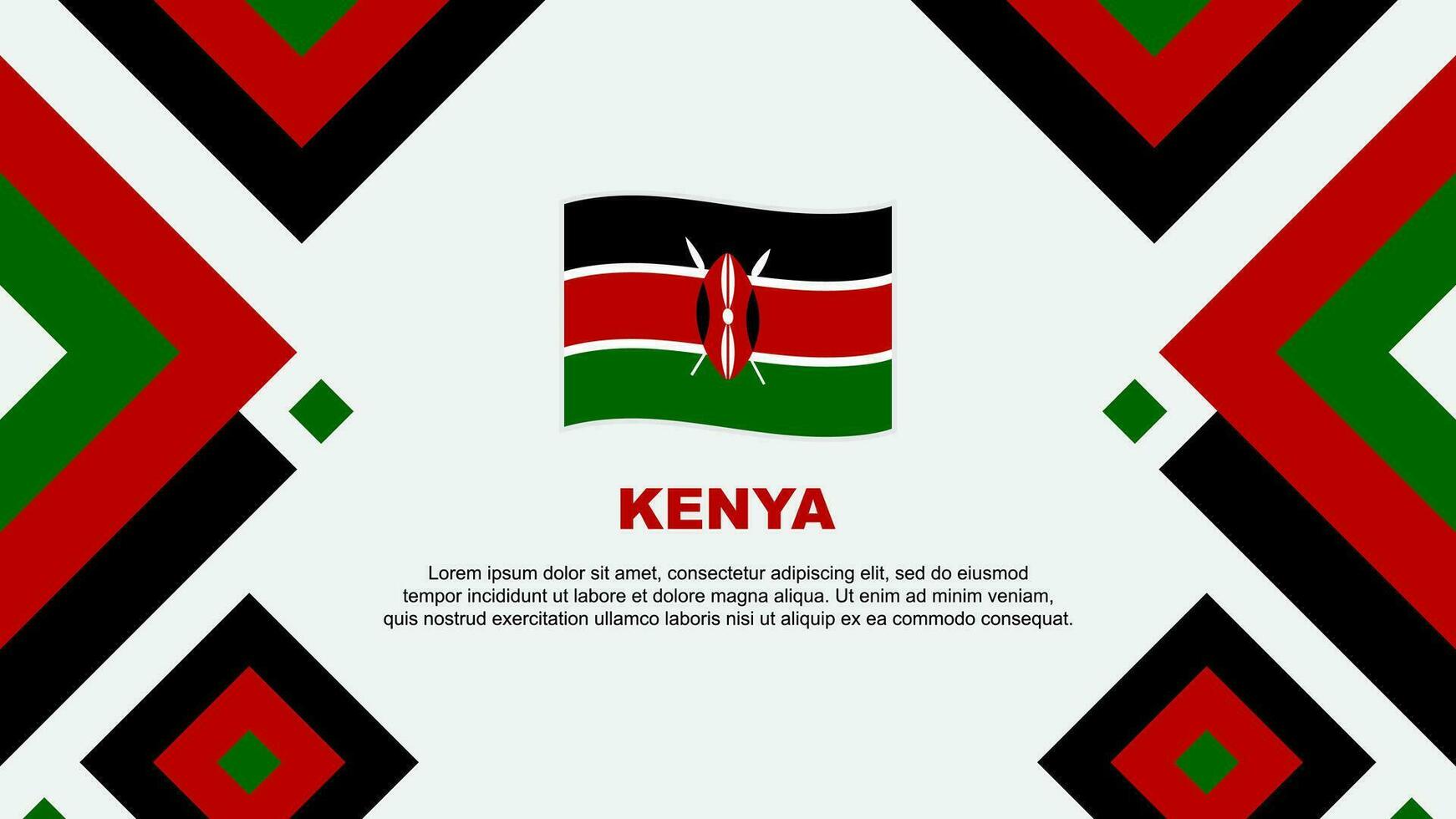 Kenia Flagge abstrakt Hintergrund Design Vorlage. Kenia Unabhängigkeit Tag Banner Hintergrund Vektor Illustration. Kenia Vorlage