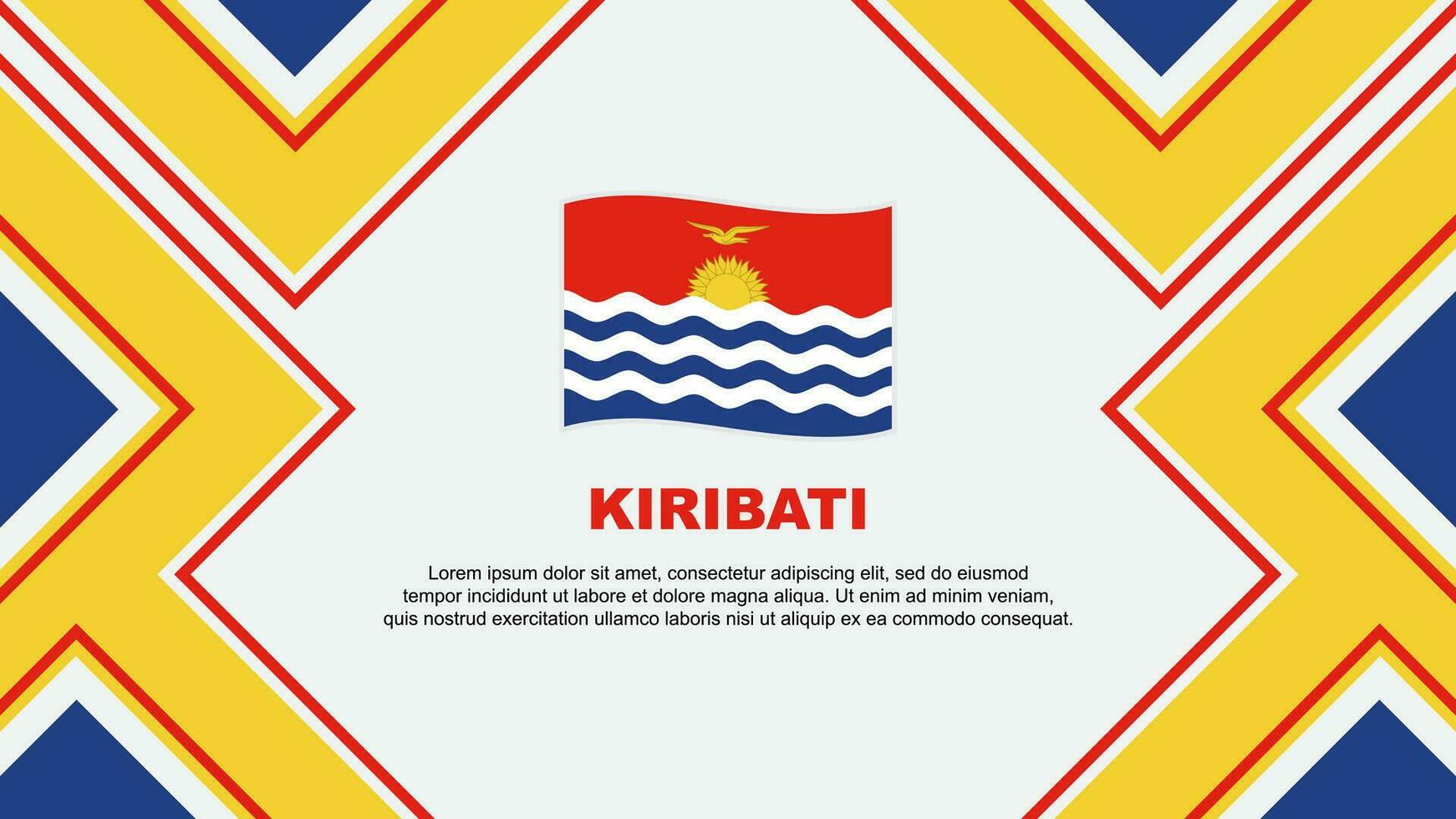 kiribati flagga abstrakt bakgrund design mall. kiribati oberoende dag baner tapet vektor illustration. kiribati vektor