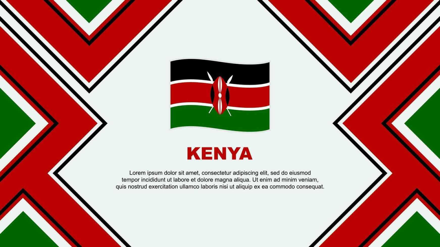 Kenia Flagge abstrakt Hintergrund Design Vorlage. Kenia Unabhängigkeit Tag Banner Hintergrund Vektor Illustration. Kenia Vektor