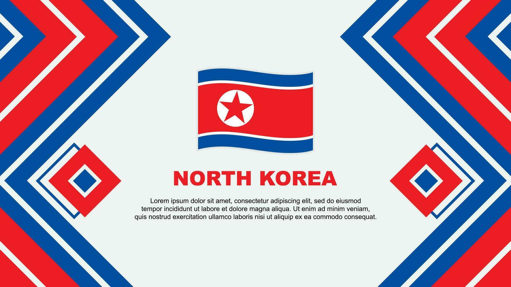 norr korea flagga abstrakt bakgrund design mall. norr korea oberoende dag baner tapet vektor illustration. norr korea design