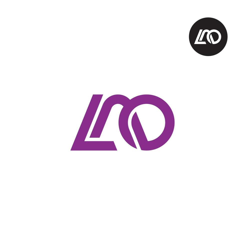 brev lao monogram logotyp design vektor