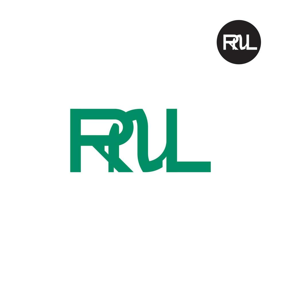 brev rnl monogram logotyp design vektor