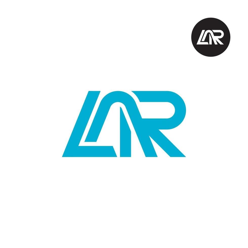 Brief lar Monogramm Logo Design vektor