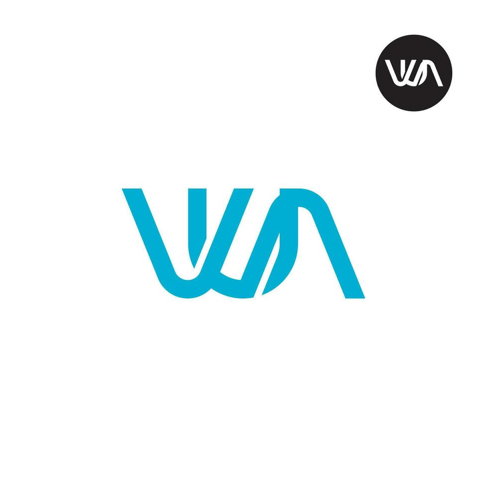 brev vua monogram logotyp design vektor