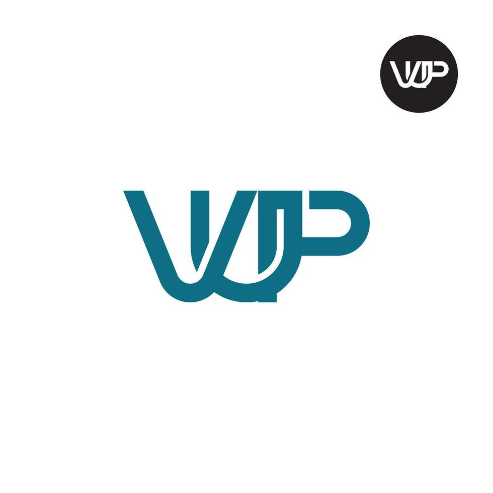 Brief vup Monogramm Logo Design vektor
