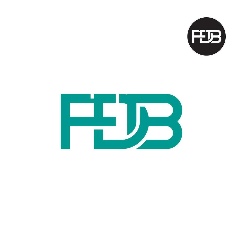Brief fdb Monogramm Logo Design vektor