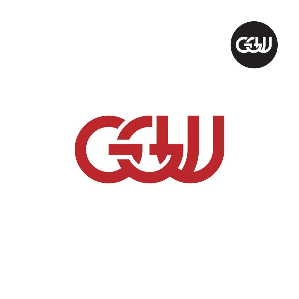 brev ggw monogram logotyp design vektor