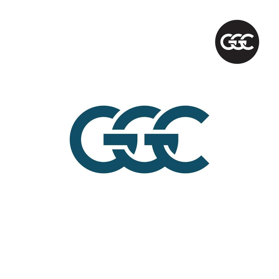 brev ggc monogram logotyp design vektor