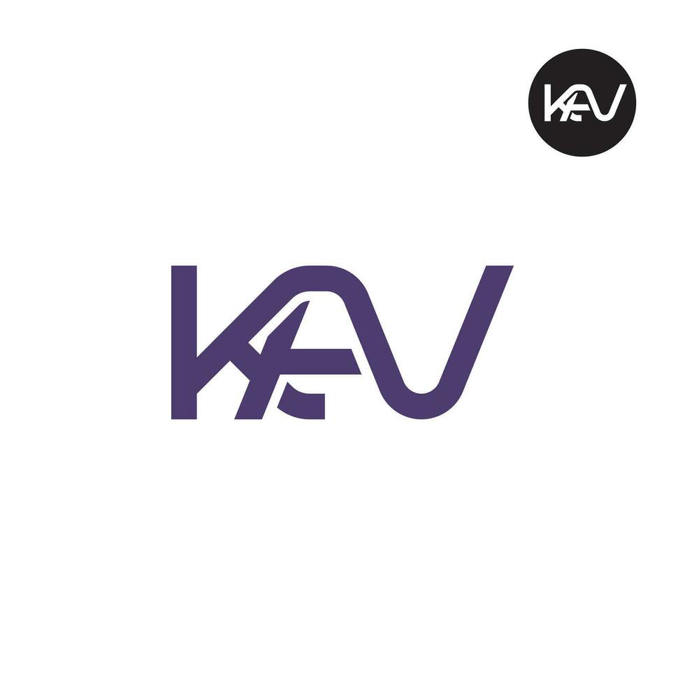 brev kav monogram logotyp design vektor