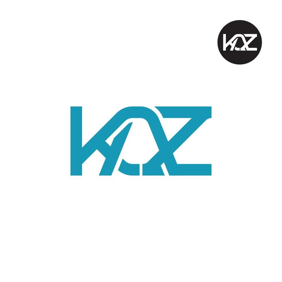 brev kaz monogram logotyp design vektor