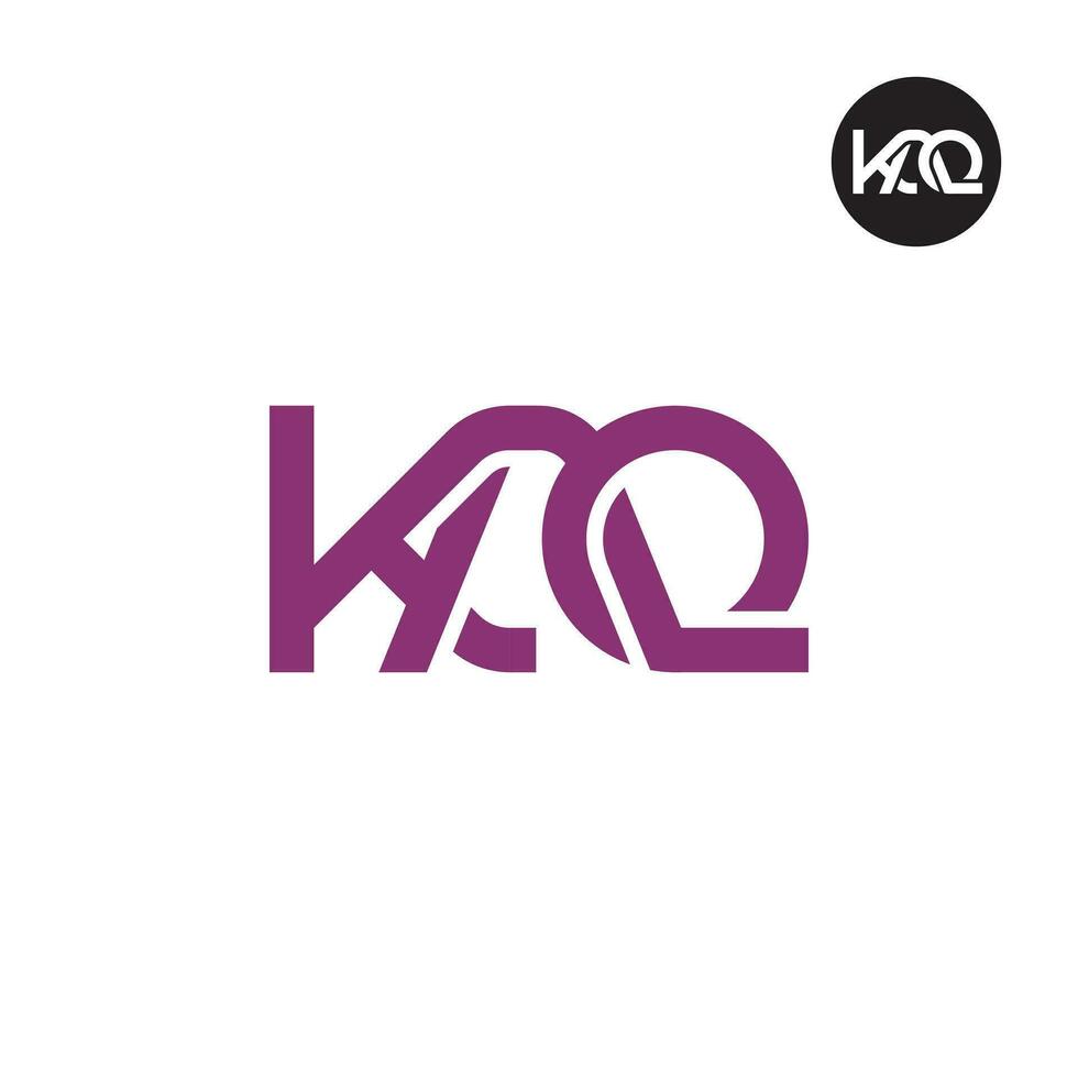 Brief kaq Monogramm Logo Design vektor