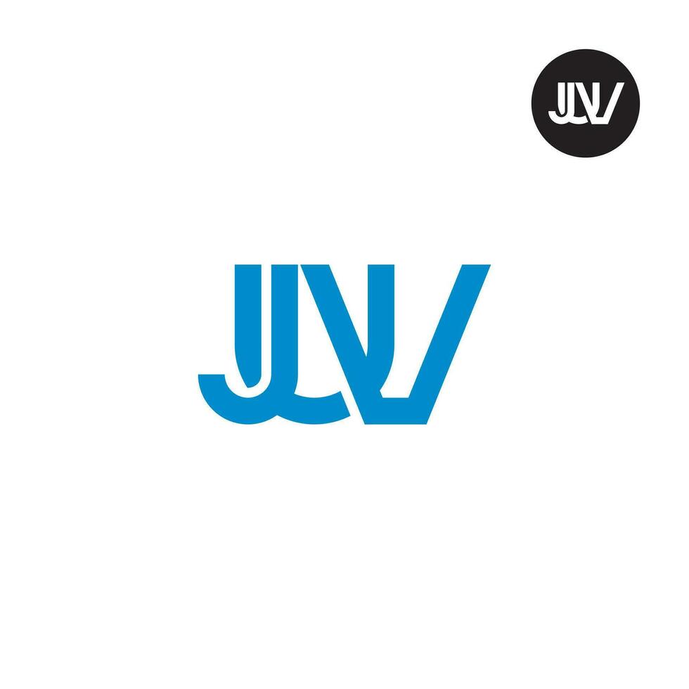 Brief juv Monogramm Logo Design vektor