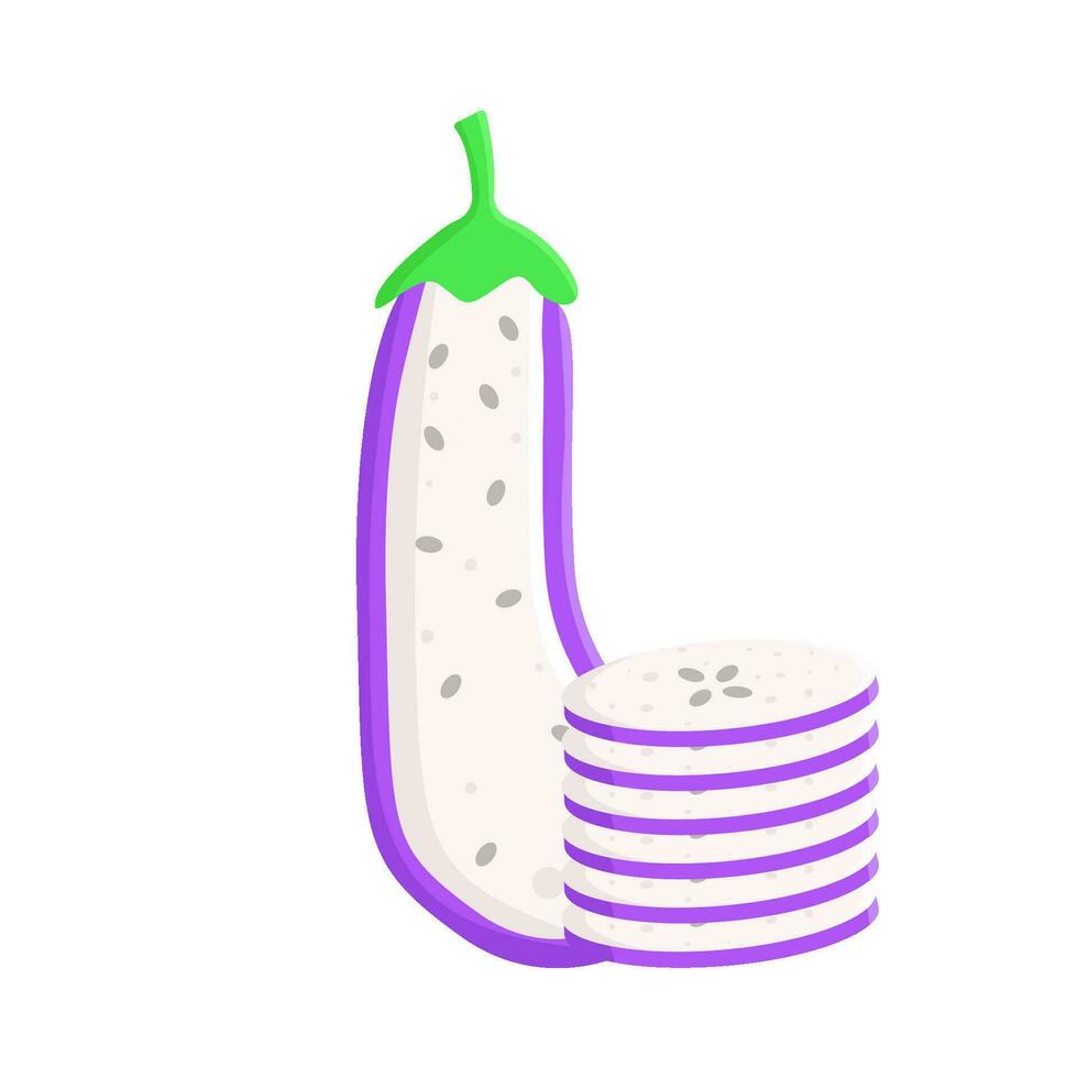 Aubergine Scheibe Illustration vektor