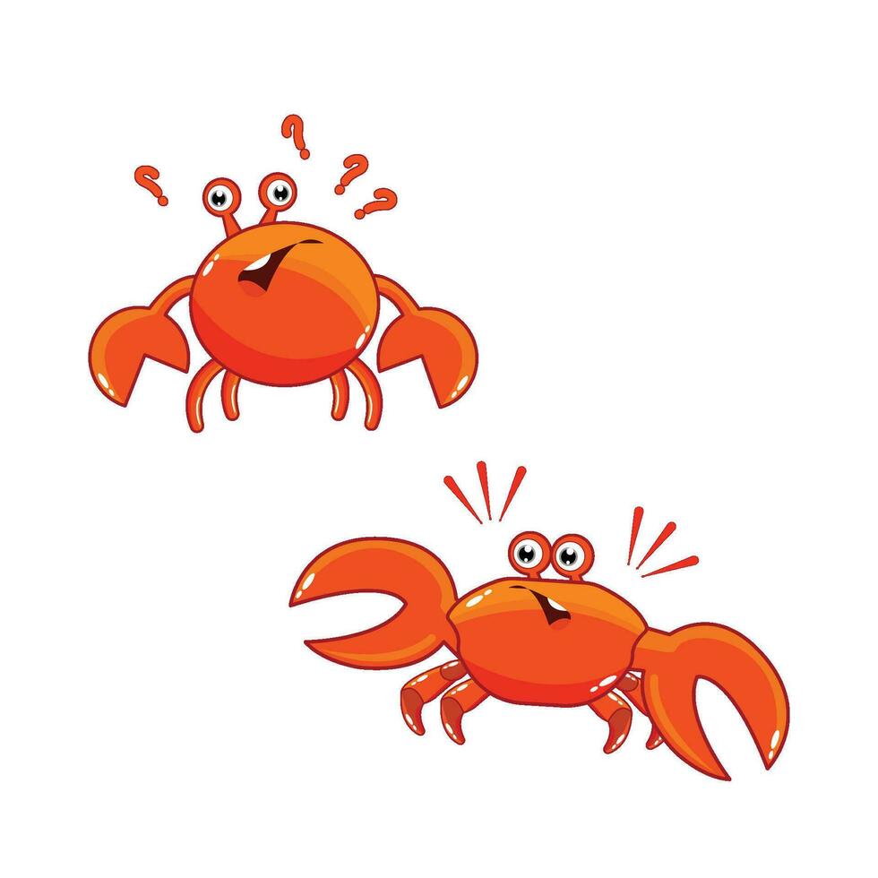 krabba karaktär illustration vektor