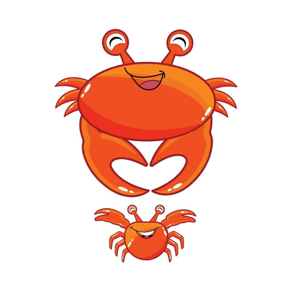 krabba karaktär illustration vektor