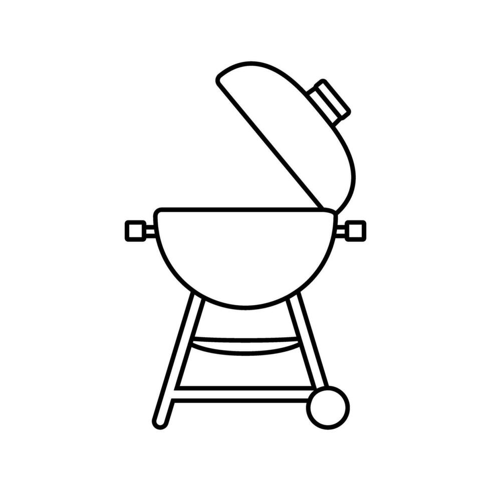 bbq ikon vektor. grill illustration tecken. picknick symbol eller logotyp. vektor
