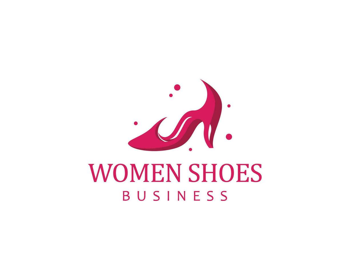 Frauen Schuhe Logo kreativ Design Schönheit Mode Geschäft vektor