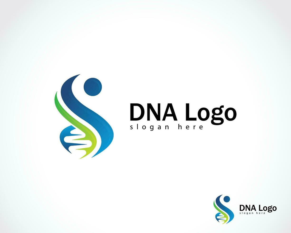 DNA Logo kreativ Menschen abstrakt Gesundheit Pflege genetisch Design Konzept vektor