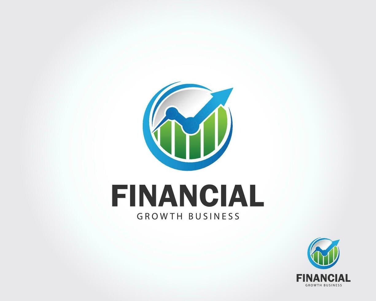 finanziell Logo kreativ Wachstum Finanzen Geschäft Logo Konzept Illustration vektor