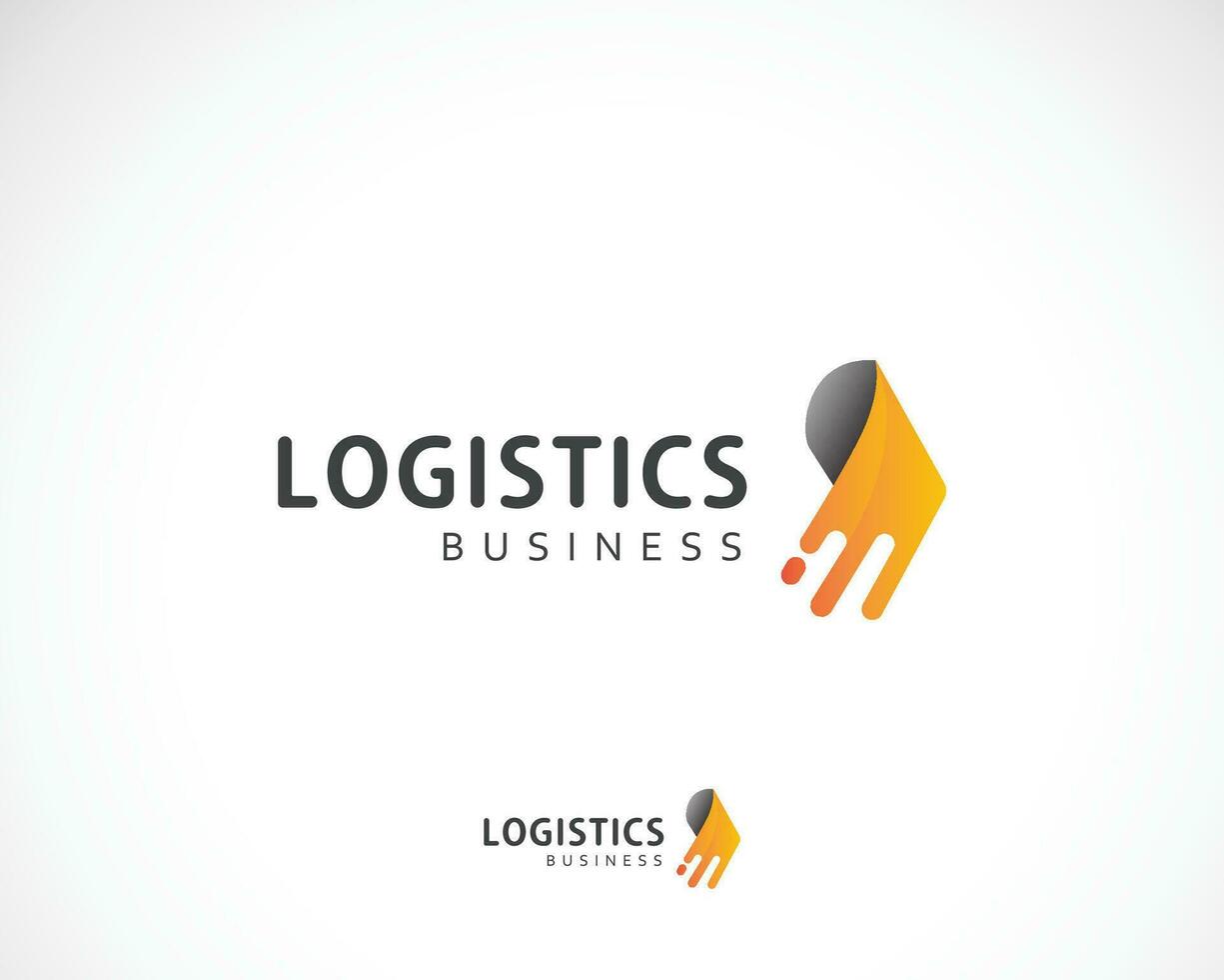 Logistik Logo kreativ Markt Pfeil Zeichen Symbol Design modern schnell Lieferung vektor
