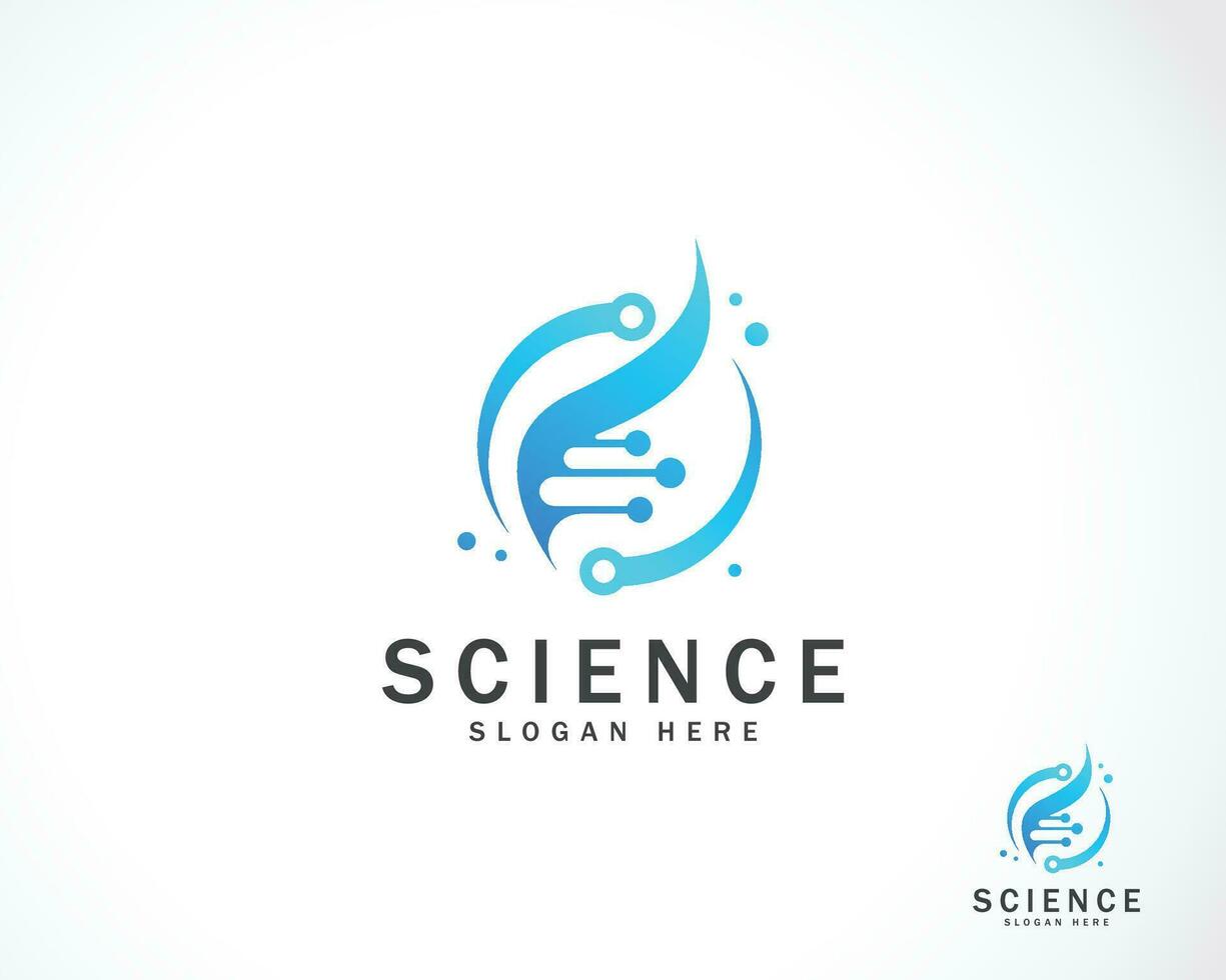 Wissenschaft Logo Design Konzept Technologie Labor Design Symbol DNA Logo vektor