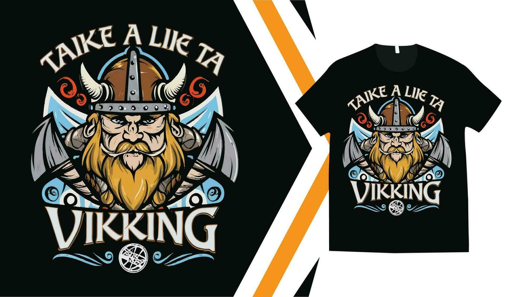 Wikinger T-Shirt Design, Benutzerdefiniert Wikinger T-Shirt Grafik, Wikinger Krieger T-Shirt, bekleidung Benutzerdefiniert Design drucken Attrappe, Lehrmodell, Simulation. vektor