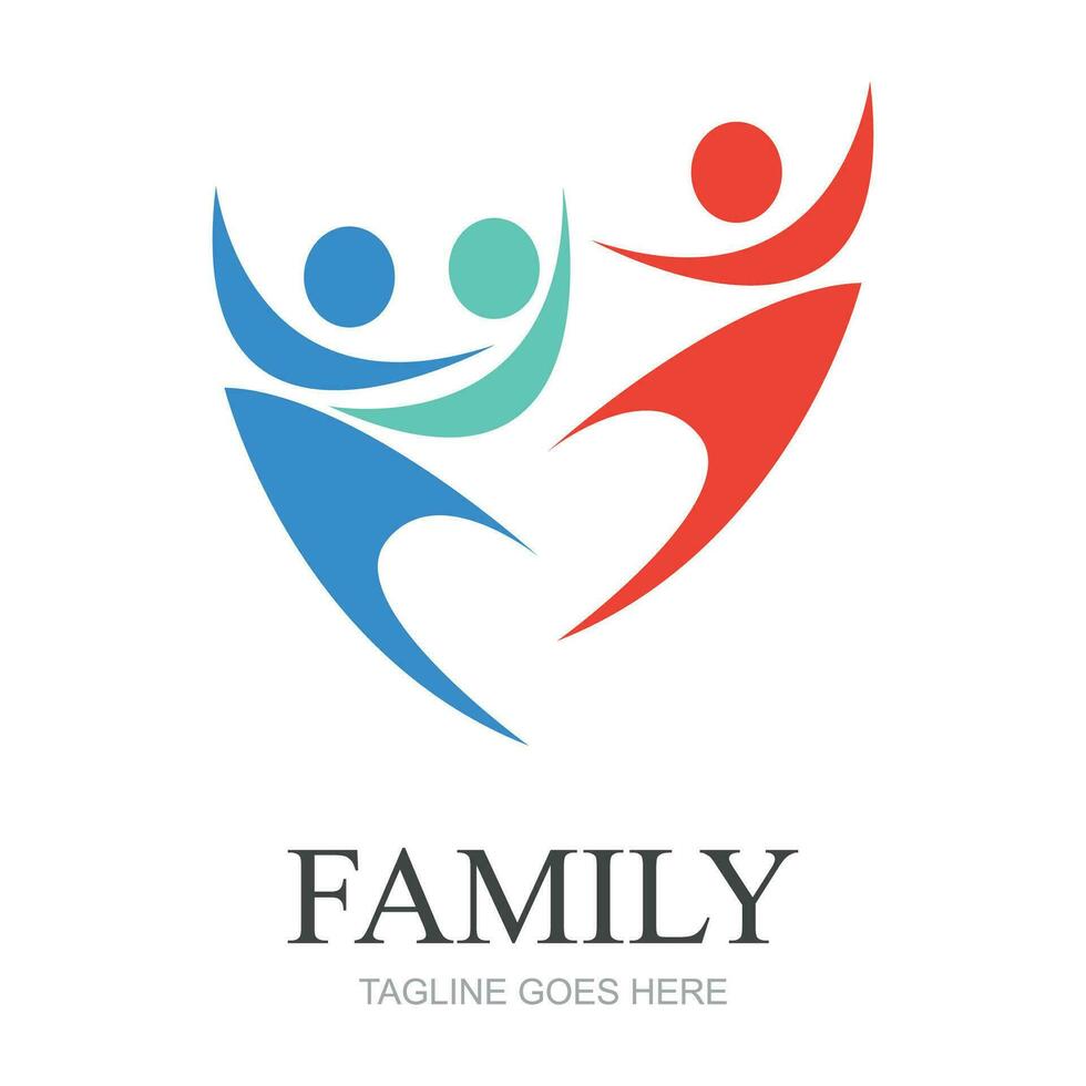 familj logotyp design mall - vektor