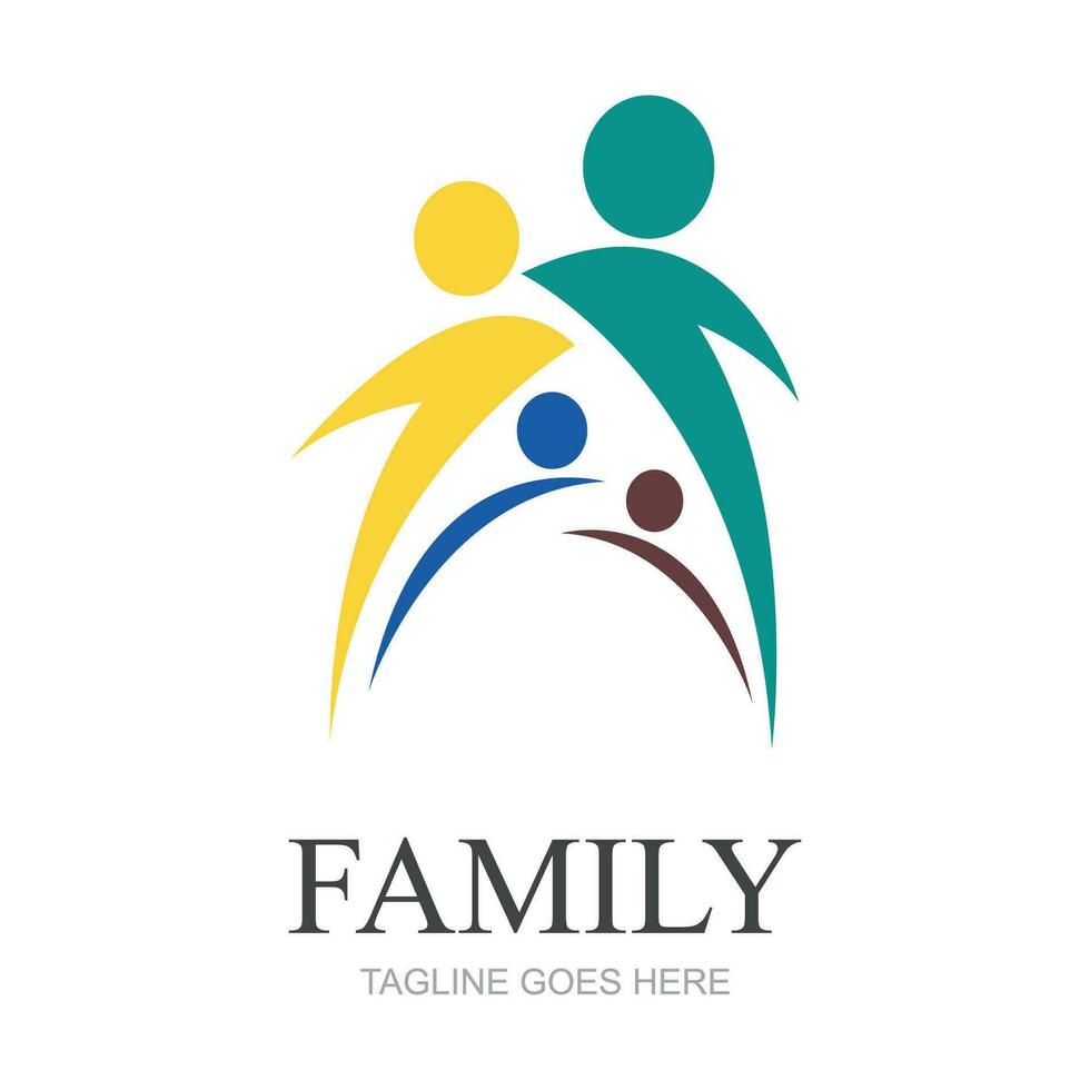 familj logotyp design mall - vektor