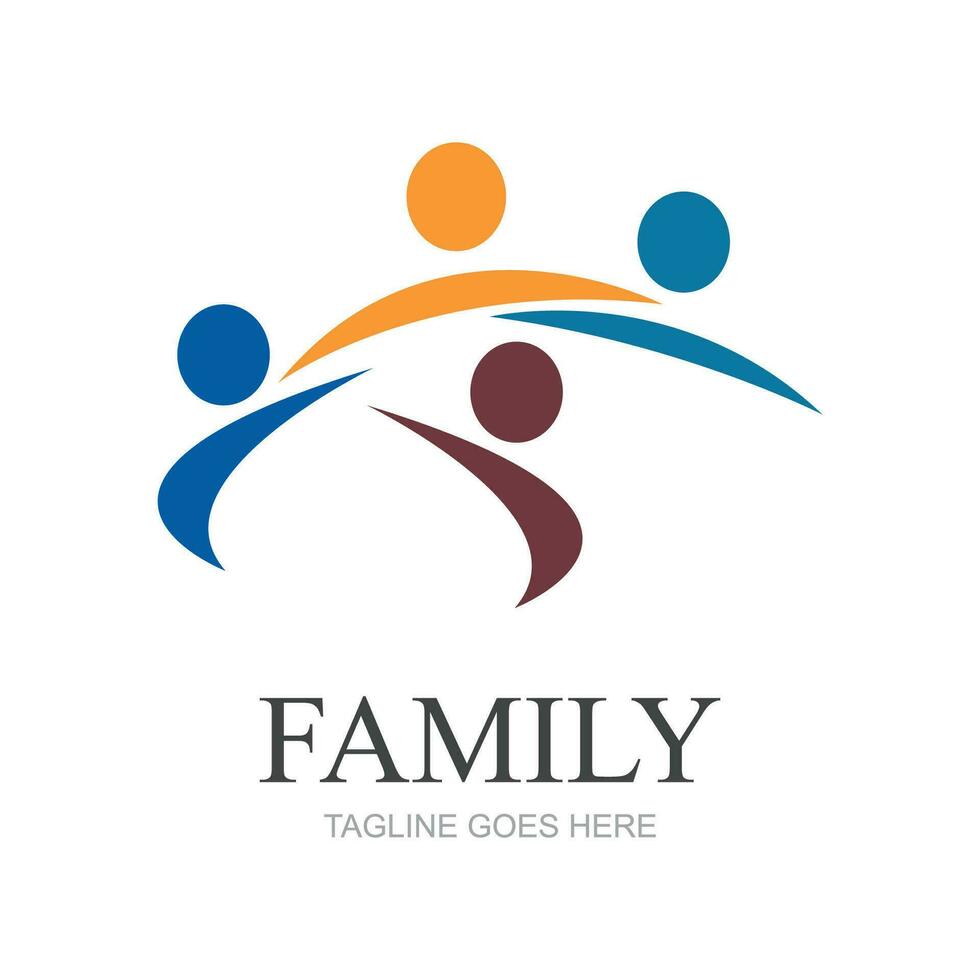 familj logotyp design mall - vektor