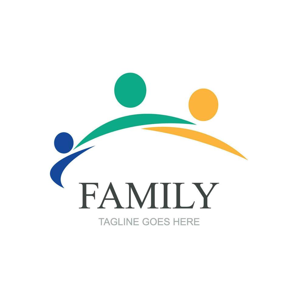 familj logotyp design mall - vektor