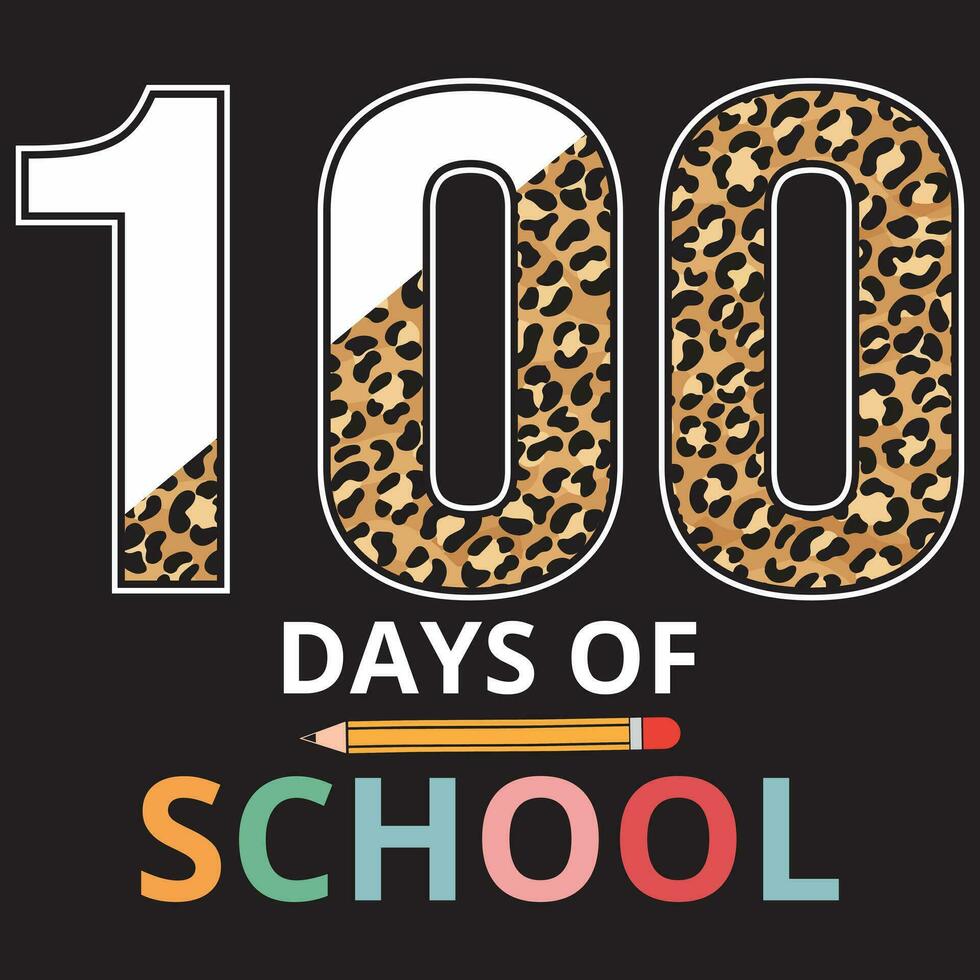 100 Tage von Schule, Schule Tage, 100 Tage, Bleistift Vektor