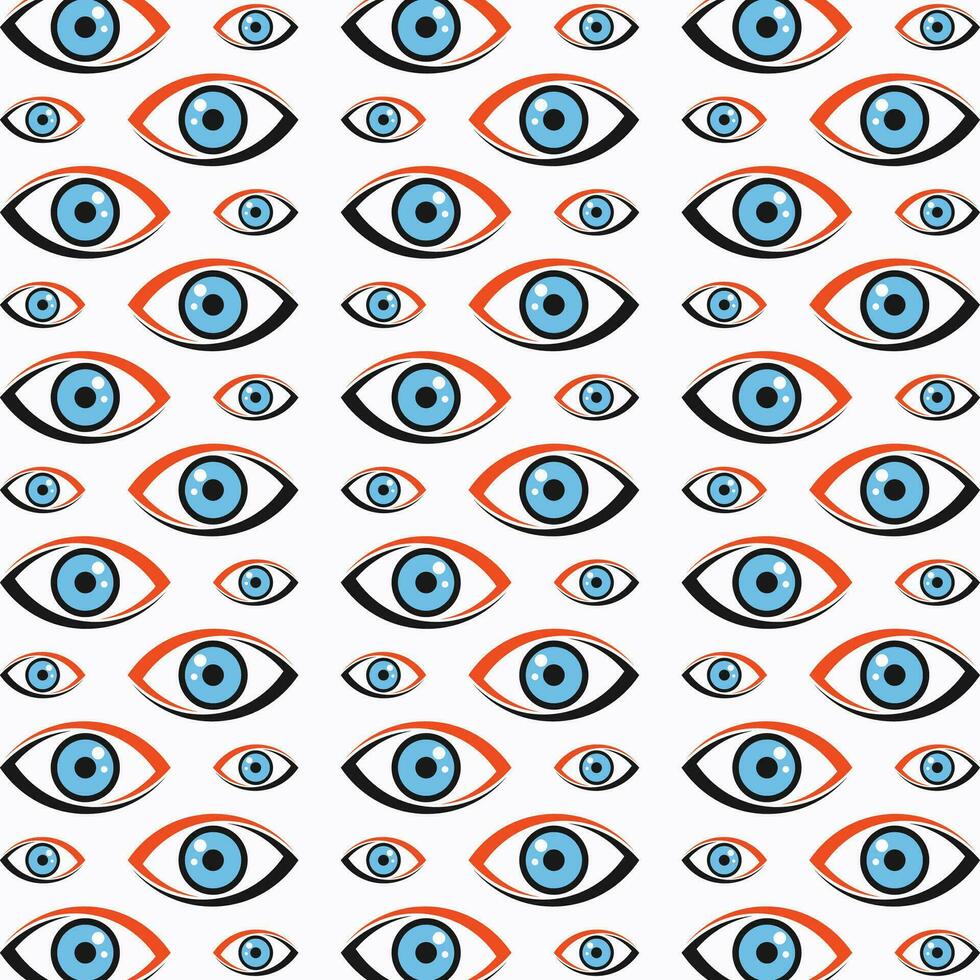 gesund Auge Vektor nahtlos wiederholen Muster Illustration Hintergrund