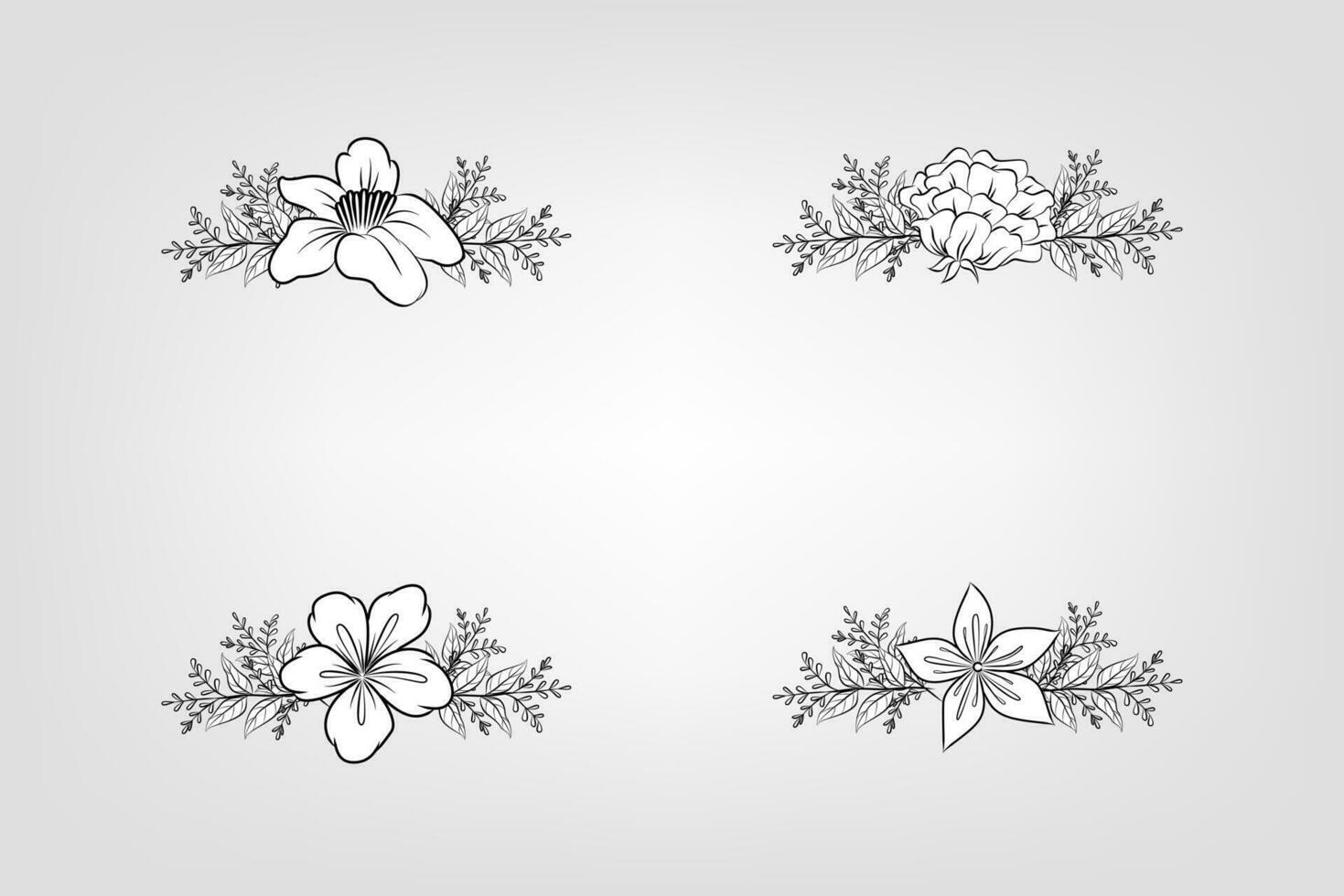 floral blumen laub arrangement kranz vektor