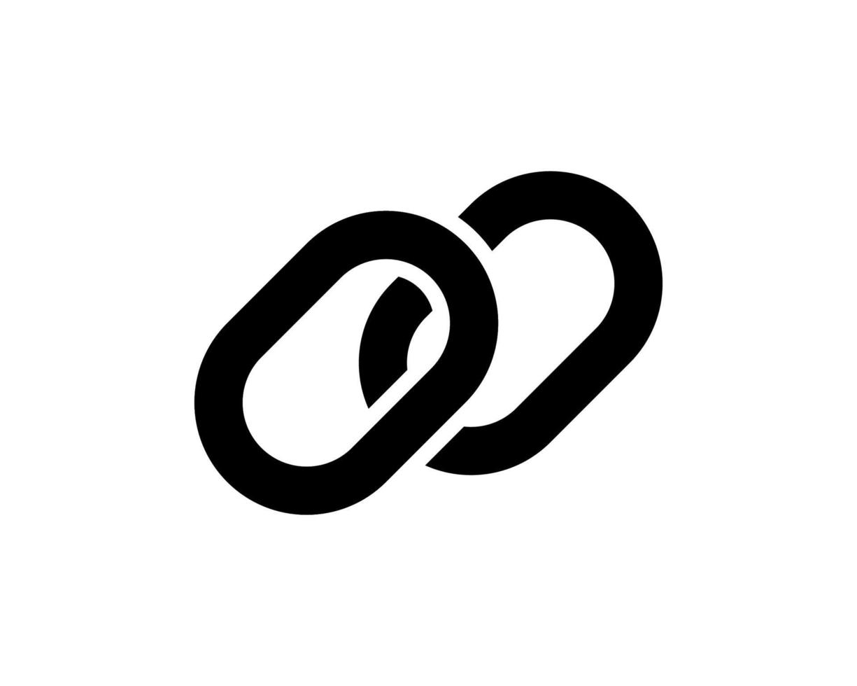kedja ikon i trendiga platt stil isolerad på grå bakgrund. anslutningssymbol för din webbdesign, logotyp, app, ui. vektor illustration, eps10.